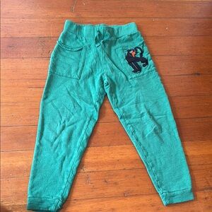 Mini Rodini Teal Joggers with Patch